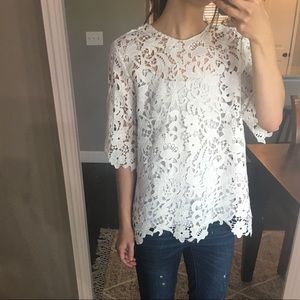Beautiful white lace Zara top